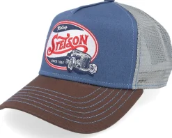 Trucker | Kids-Stetson Kids Riding Hot Rod Brown/Denim Trucker -