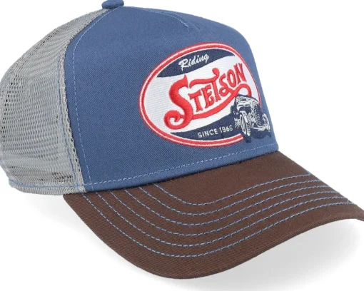 Trucker | Kids-Stetson Kids Riding Hot Rod Brown/Denim Trucker -