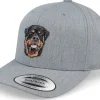 Outlet Kiddo Cap Kids Rottweiler Dog Patch Heather Adjustable - Grey