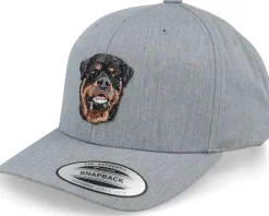 Outlet Kiddo Cap Kids Rottweiler Dog Patch Heather Adjustable - Grey