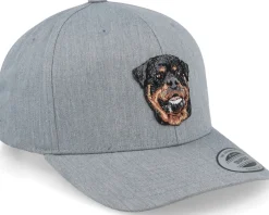 Outlet Kiddo Cap Kids Rottweiler Dog Patch Heather Adjustable - Grey