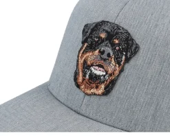 Outlet Kiddo Cap Kids Rottweiler Dog Patch Heather Adjustable - Grey