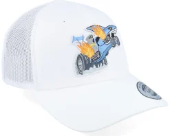 Trucker-Kiddo Cap Kids Shark Drag Car Kids White Trucker -