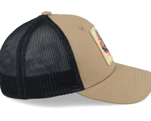 Outlet Kiddo Cap Kids Skater Cat Patch Caramel/Black Trucker -