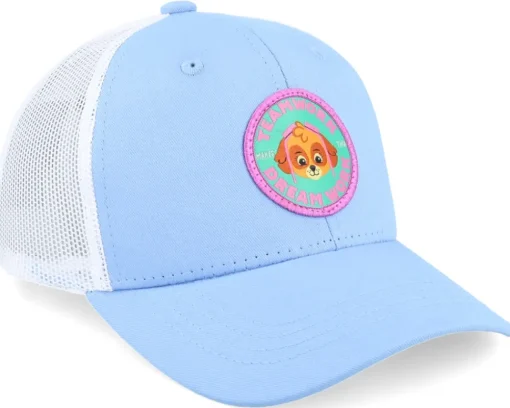 New PAW Patrol Kids Skye Teamwork Light Blue/White Trucker -