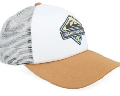 Kids-Quiksilver Kids Slab Scratch White/Bran Foam A-Frame Trucker -