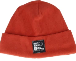 New Jack Wolfskin Kids Smileyworld Teen Beanie Intense Rust Cuff -