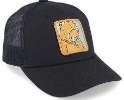 Sale Kiddo Cap Kids Smiling Teddy Patch Black Trucker -