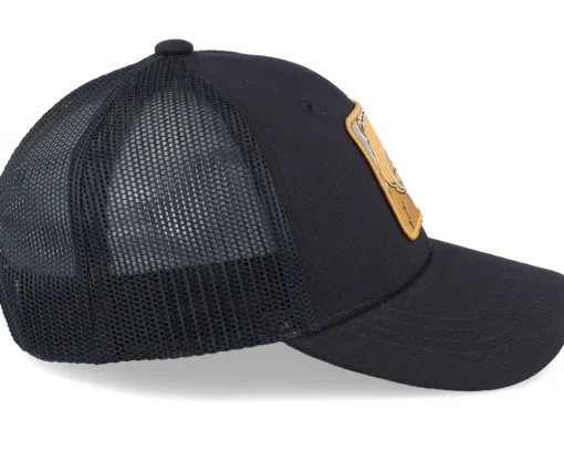 Sale Kiddo Cap Kids Smiling Teddy Patch Black Trucker -