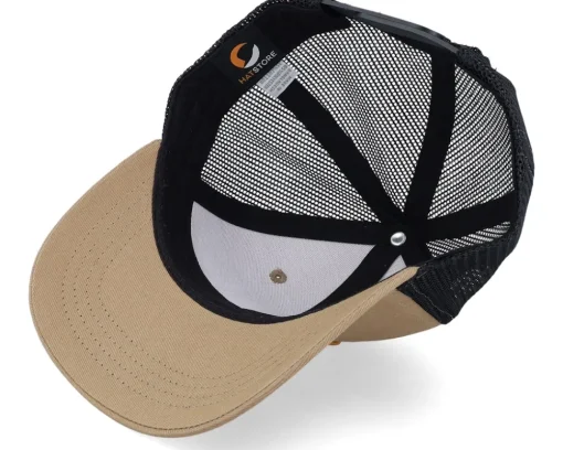 Best Kiddo Cap Kids Smiling Teddy Patch Caramel/Black Trucker -