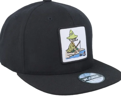 Snapback | Kids-Moomin Kids Snufkin Fishing Black Snapback -