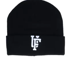 Cuff Beanies-Upfront Kids Spinback Youth Beanie Black Cuff -
