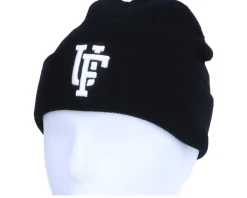 Cuff Beanies-Upfront Kids Spinback Youth Beanie Black Cuff -