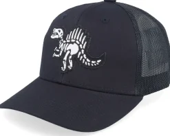Trucker-Kiddo Cap Kids Spinosaurus Skeleton Patch Trucker - Black