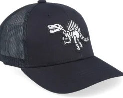 Trucker-Kiddo Cap Kids Spinosaurus Skeleton Patch Trucker - Black