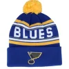 Pom Beanies-Outerstuff Kids St. Louis s Jacquard Cuff Beanie /Yellow Pom - Blue