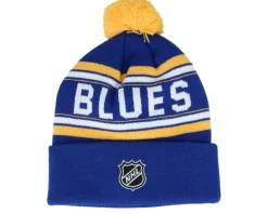 Pom Beanies-Outerstuff Kids St. Louis s Jacquard Cuff Beanie /Yellow Pom - Blue
