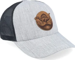 Best Kiddo Cap Kids Stegosaurus Patch Heather Grey/Black Trucker -