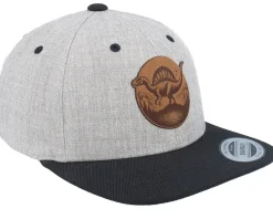 Online Kiddo Cap Kids Stegosaurus Patch Heather Grey/Black Snapback -