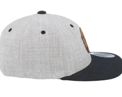 Snapback-Kiddo Cap Kids Stegosaurus Patch Heather Grey/Black Snapback -