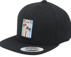 Best Kiddo Cap Kids Summer Palms Patch Black Snapback -
