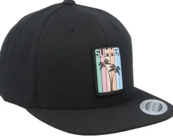 Best Kiddo Cap Kids Summer Palms Patch Black Snapback -