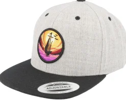 Snapback-Kiddo Cap Kids Summer Sail Boat Ship Heather Grey/Black -