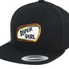 Online Kiddo Cap Kids Supergirl Black Snapback -