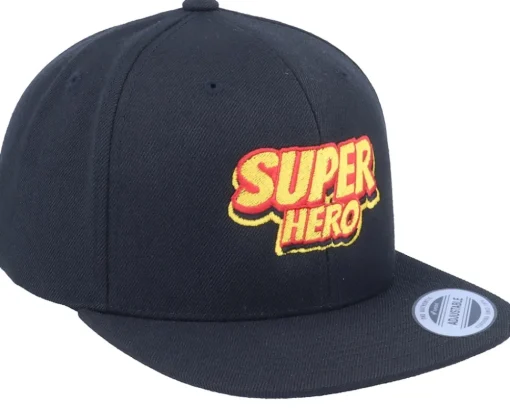 Best Kiddo Cap Kids Superheroes Black Snapback -