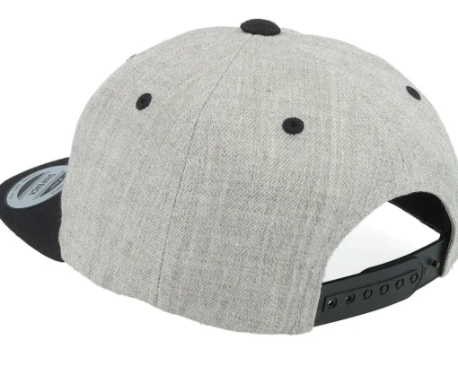 Snapback | Kids-Kiddo Cap Kids Teddy Bear Engraved Patch Heather Grey/Black -