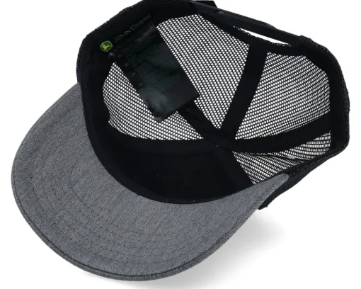 Trucker | Kids-John Deere Kids Toddler 3d Rubber Tractor Print Cap Black/Grey Trucker -