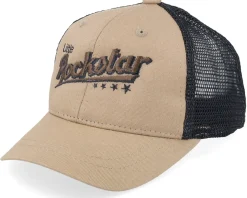 Clearance Kiddo Cap Kids Toddler Little Rockstar Caramel/Black Trucker -