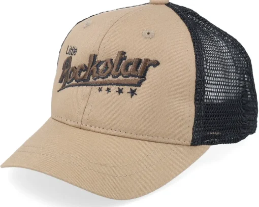 Clearance Kiddo Cap Kids Toddler Little Rockstar Caramel/Black Trucker -