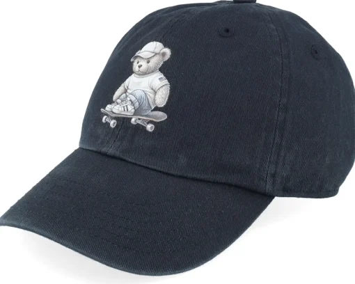 Best Kiddo Cap Kids Toddler Skater Teddy 320 Black Dad Cap -
