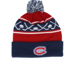 Pom Beanies | Kids-Outerstuff Kids Toronto Maple Leafs Face-off Cuff Beanie Blue/Grey Pom - Grey, Blue