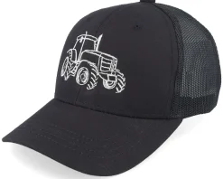 Trucker-Kiddo Cap Kids Tractor Outline Black/Black Trucker -