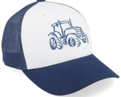 Kids-Kiddo Cap Kids Tractor Outline White/Navy Trucker -