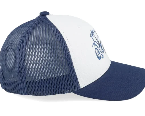 Kids-Kiddo Cap Kids Tractor Outline White/Navy Trucker -