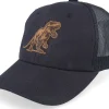 Sale Kiddo Cap Kids T-rex Dino Brown Patch Black Trucker -