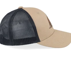 Kids | Trucker-Kiddo Cap Kids T-rex Dino Brown Patch Caramel/Black Trucker -
