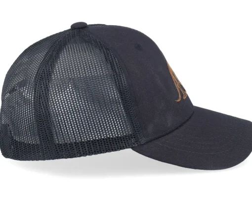 Sale Kiddo Cap Kids T-rex Dino Brown Patch Black Trucker -