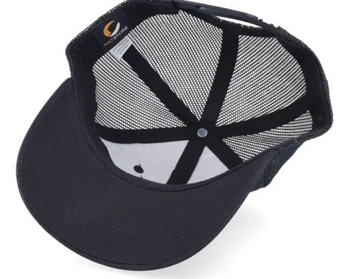 Kids-Kiddo Cap Kids T-rex Dino Brown Round Patch Black Trucker -