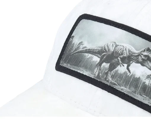 Velvet Caps-Calza Pennello Kids T-rex Dino Patch Velvet /Black Trucker - White