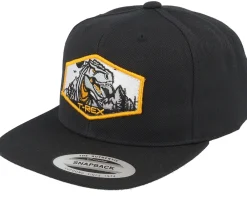 Fashion Kiddo Cap Kids T-rex Orange Patch Black Snapback -