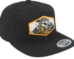 Fashion Kiddo Cap Kids T-rex Orange Patch Black Snapback -