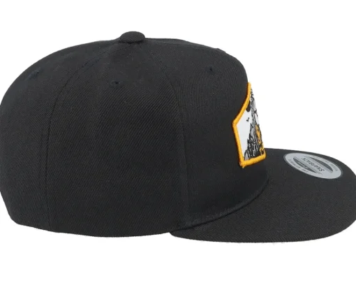 Fashion Kiddo Cap Kids T-rex Orange Patch Black Snapback -