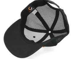 Discount Kiddo Cap Kids T-rex Orange Patch Trucker - Black