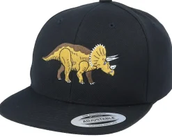 Fashion Kiddo Cap Kids Triceratops Black Snapback -
