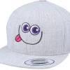Sale Kiddo Cap Kids Tricky Smile Heather Grey Snapback -