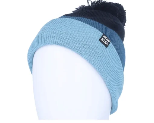 Pom Beanies | Kids-Headster Kids Tricolor True Indigo Toque & Fleece Pom -